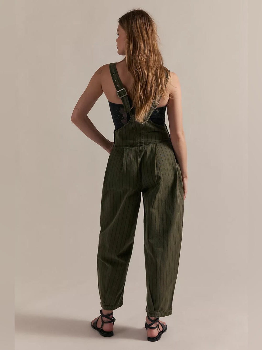 We The Free Felix Striped Overalls Size Medium NWT - Picture 2 of 7